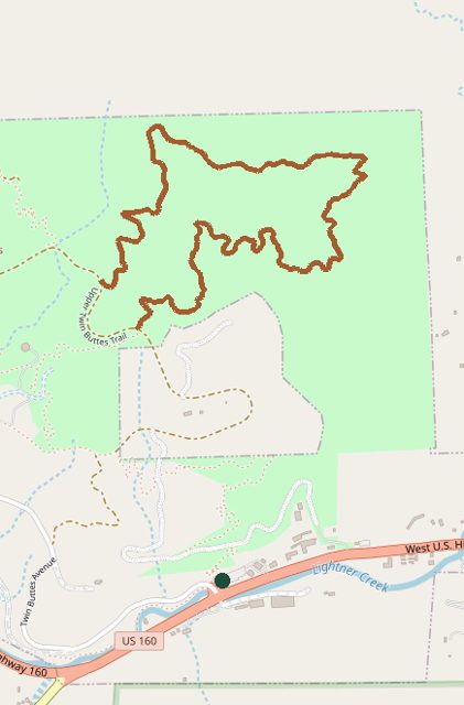 Mapped layout of Cliffrock Loop