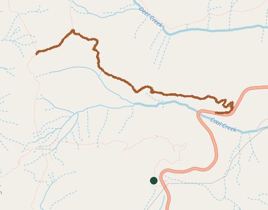 Mapped layout of Coal Creek