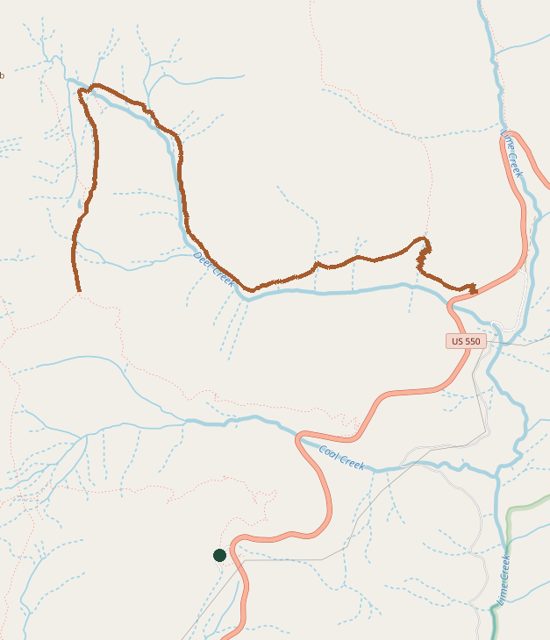 Mapped layout of Deer Creek