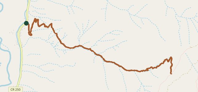 Mapped layout of Haflin Creek