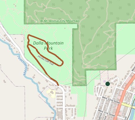 Mapped layout of Jacob's Cliff