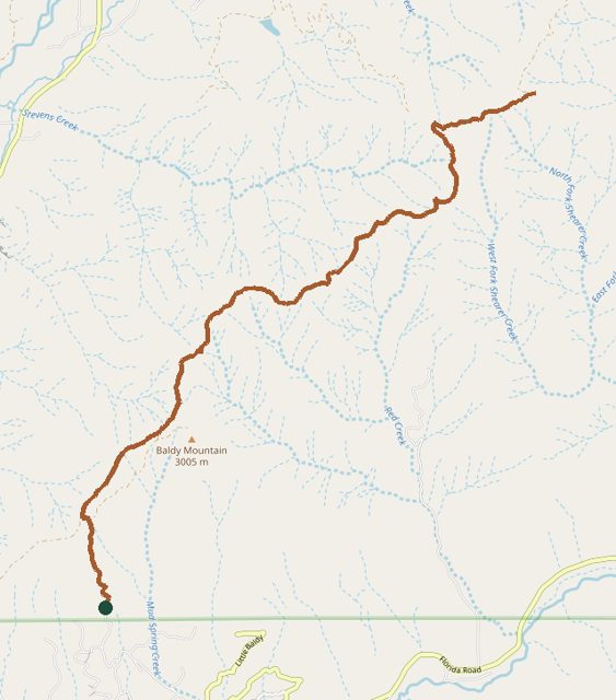 Mapped layout of Missionary Ridge
