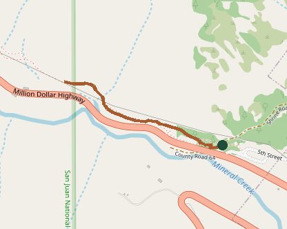 Mapped layout of Rainbow Trail