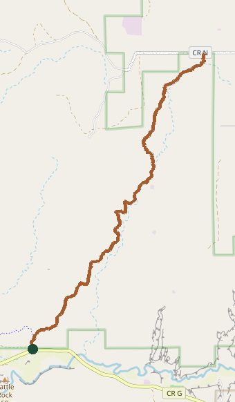 Mapped layout of Sand Canyon