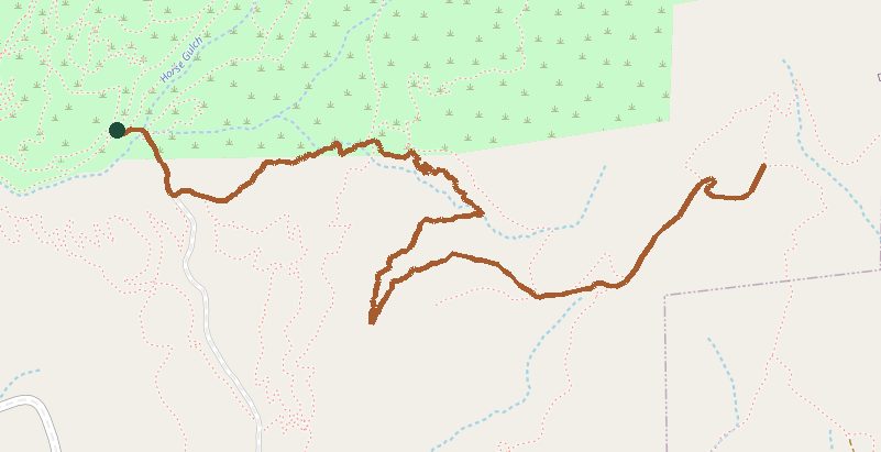 Mapped layout of Telegraph Trail