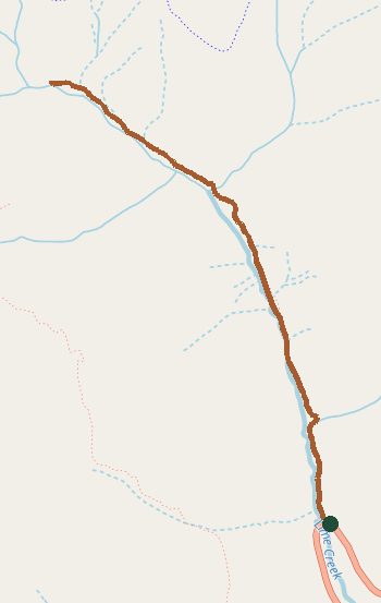 Mapped layout of West Lime Creek