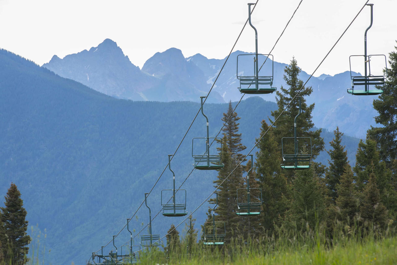 Purgatory Resort chairlifts and San Juan Mountains