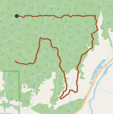 Mapped layout of Italian Canyon Trail