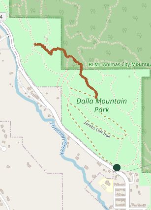 Mapped layout of Bouldering Trail