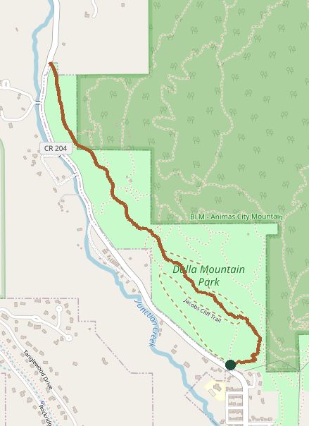 Mapped layout of Junction Trail
