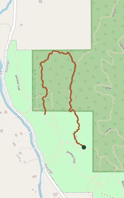Mapped layout of Sailing Hawks Trail