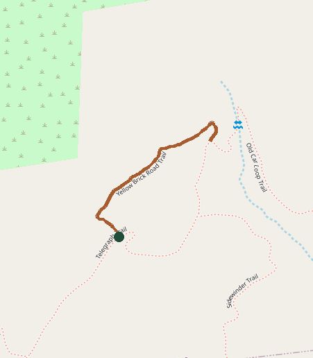 Mapped layout of Yellow Brick Road Trail