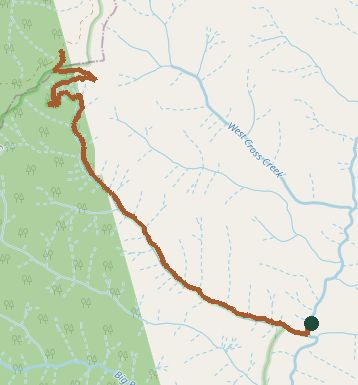 Mapped layout of Corral Draw Trail