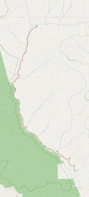 Mapped layout of Hermosa Creek Trail