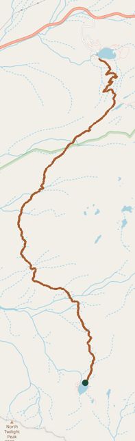 Mapped layout of Crater Lake Trail