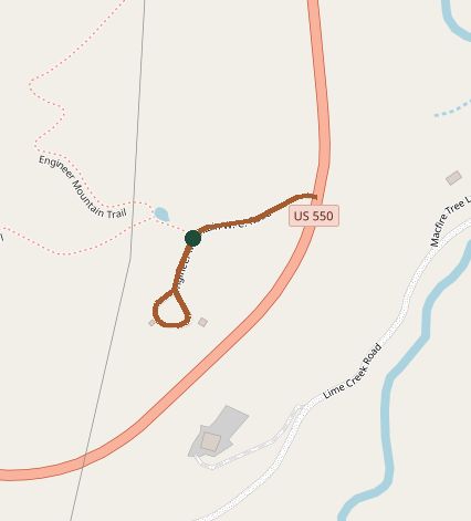Mapped layout of Engineer Mountain Trail