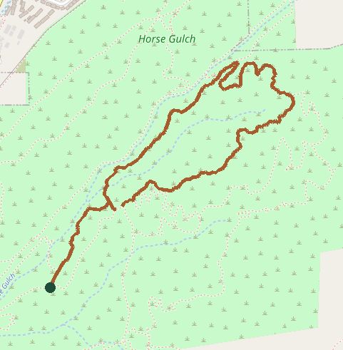 Mapped layout of Cuchillo Trail