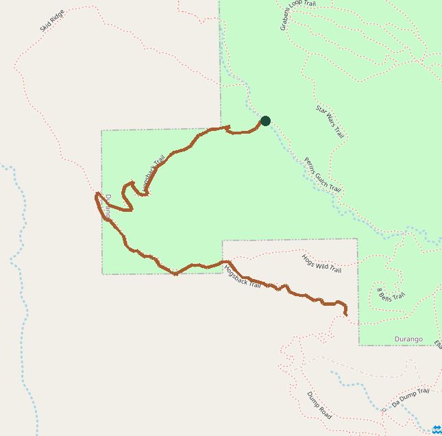 Mapped layout of Hogsback Trail