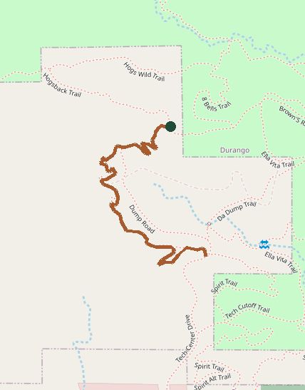 Mapped layout of Hogsfoot Trail