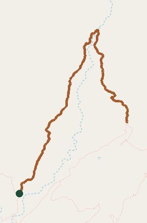 Mapped layout of East Rock Creek Trail