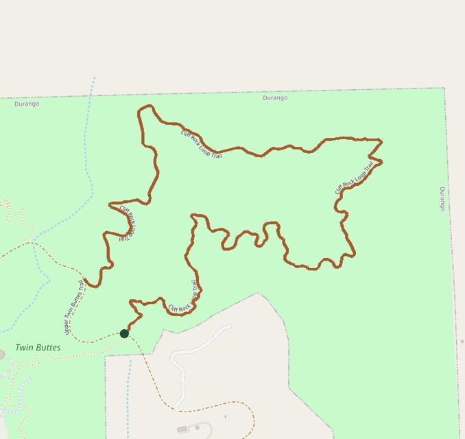 Mapped layout of Cliffrock Loop