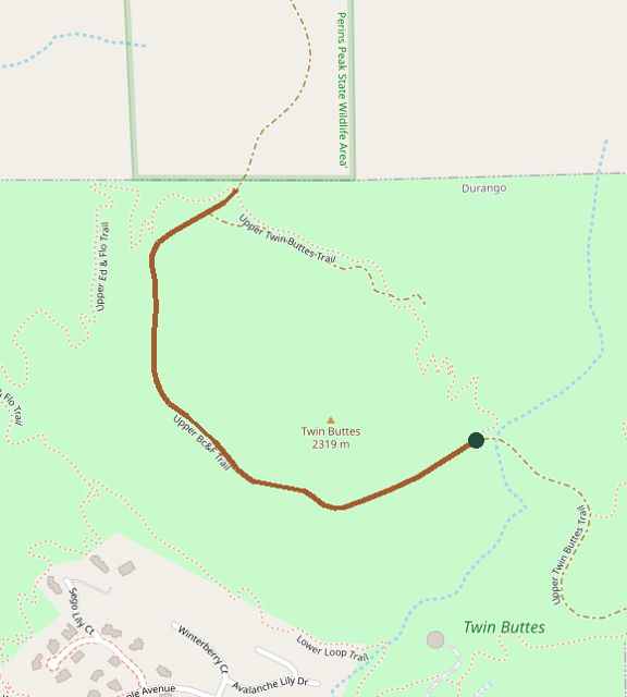Mapped layout of Upper BC & F Trail
